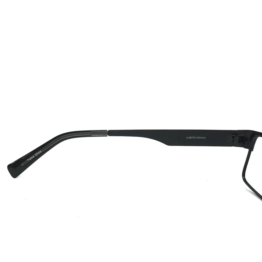 Alberto Romani Eyeglasses Frames AR4001 BK Matte Black Rectangle 53-18-140